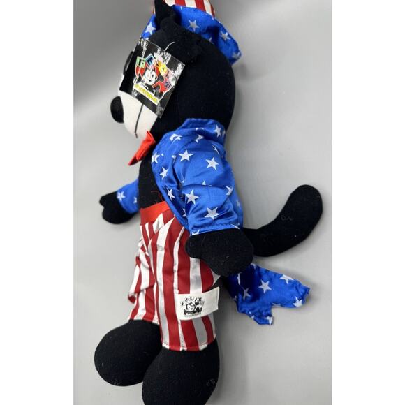 Vintage Felix the Cat Stuffed Animal Plush Doll American Suit 2003 Uncle Sam - Picture 2 of 8